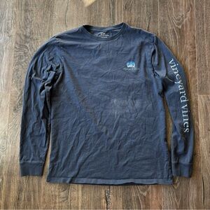 Vineyard Vines Men's Small Blue Ski Long Sleeve Tee